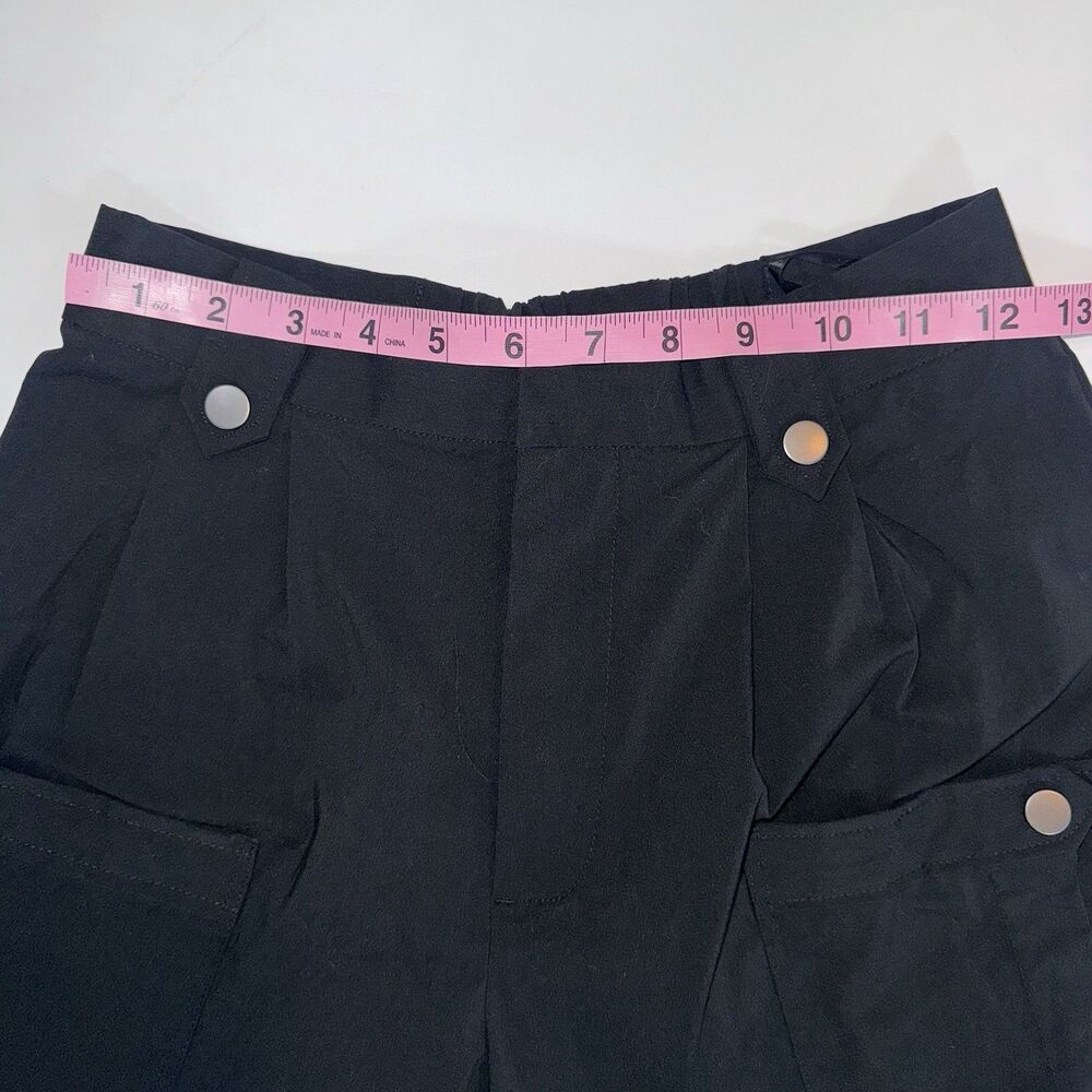 Gentle Herd Black Pocket Taper Cotton Blend Ankle Pants Women Small - Picture 4 of 9